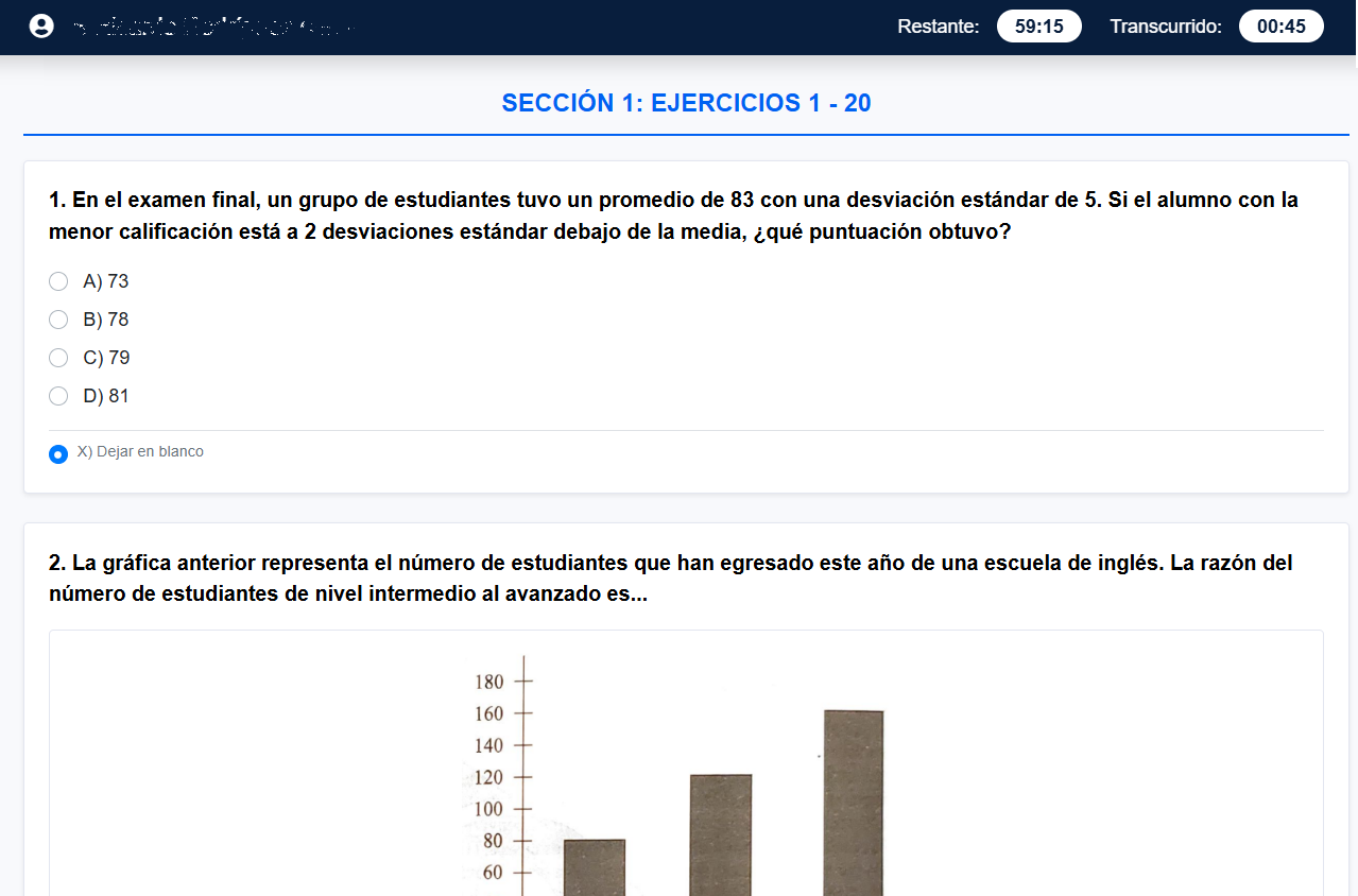 Examen de Matemáticas PAA